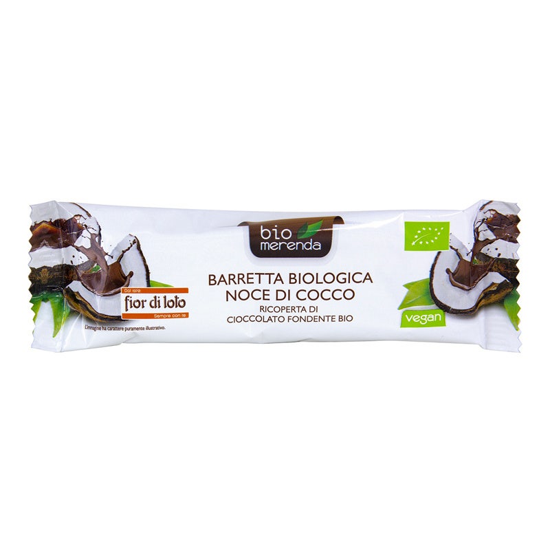 Fior Di Loto Barretta Noce Di Cocco Ricoperta Di Cioccolato Fondente 30g-1
