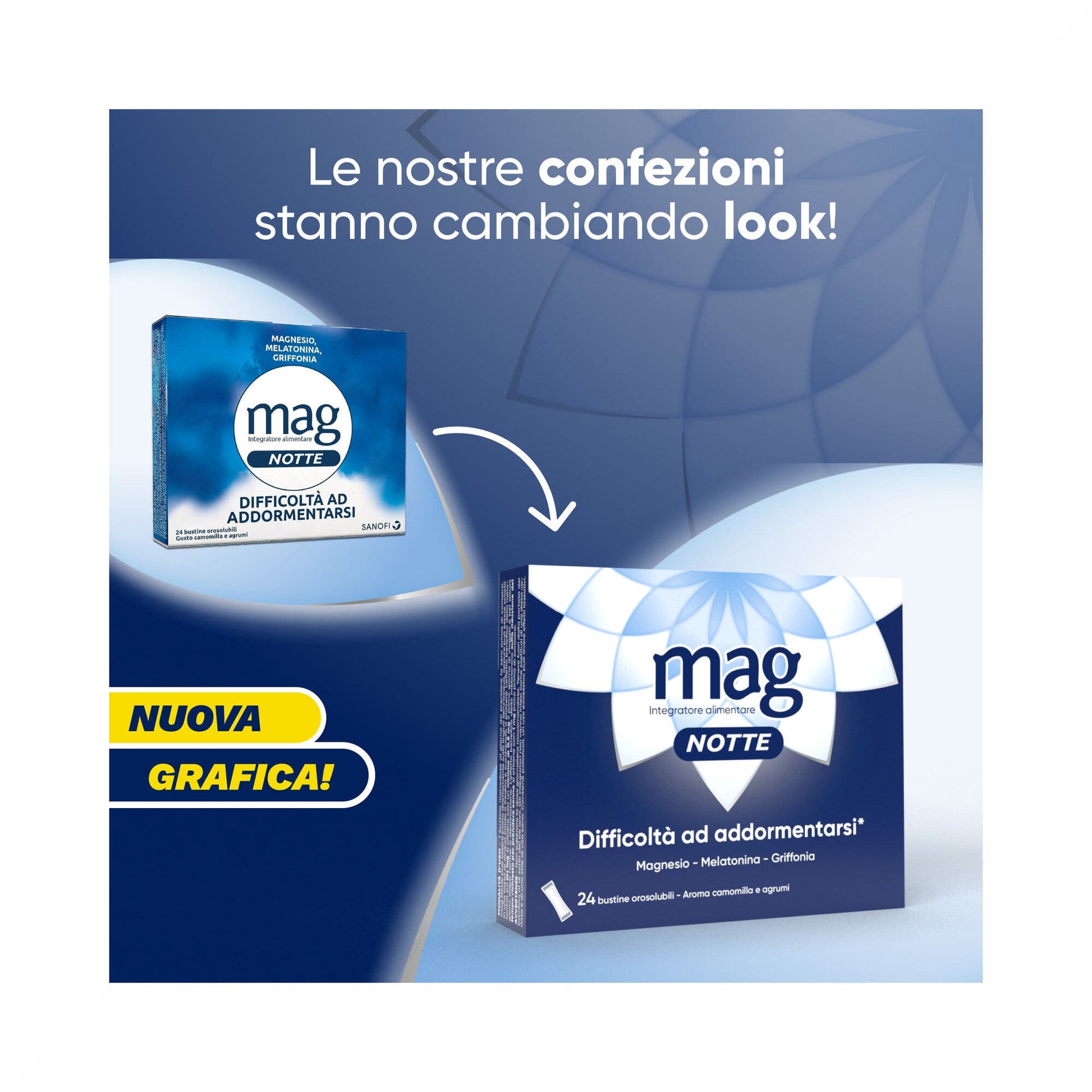 Mag Notte Integratore a base di Melatonina, Magnesio e Griffonia Dormire Bene, Favorire Rilassamento e Qualità Sonno 24 bustine-18
