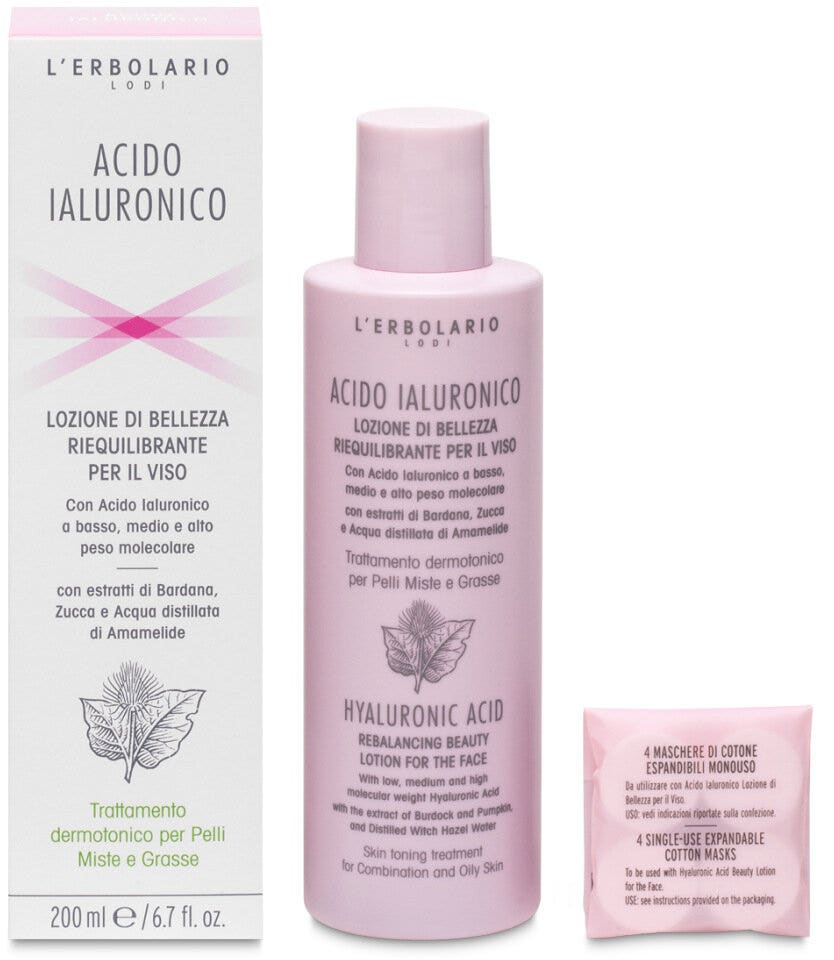 L'Erbolario Lozione Per Pelli Miste E Grasse Acido Ialuronico 200ml-3