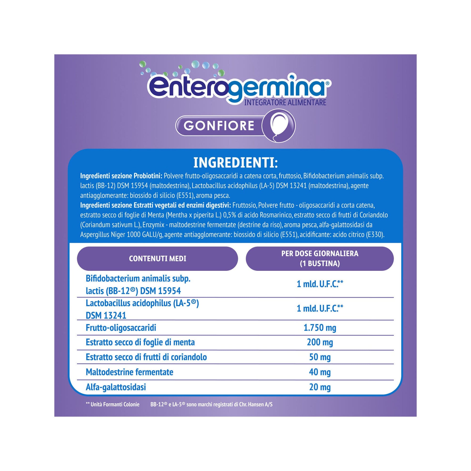 Enterogermina Gonfiore Probiotici Enzimi Digestivi Fermenti Lattici Adulti Contro Gonfiore Addominale 20 Bustine-7