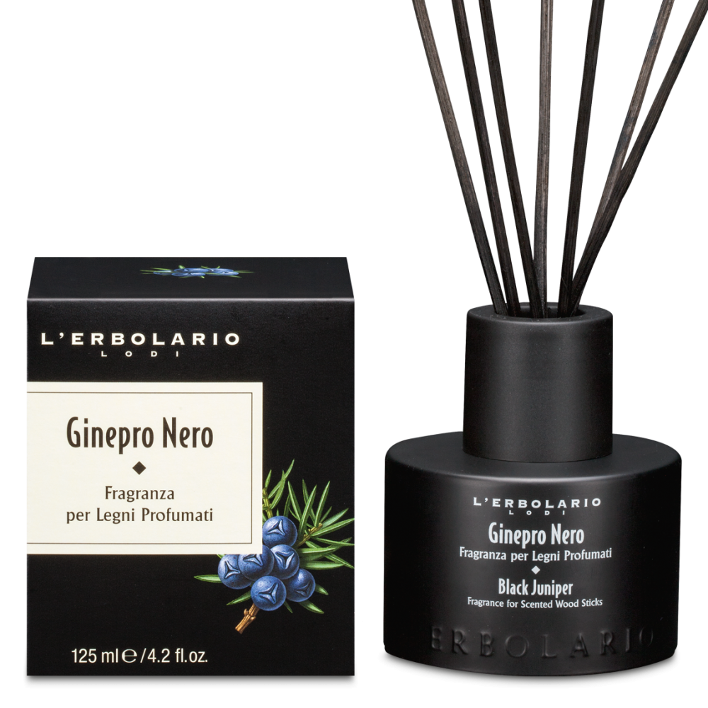 L'Erbolario Fragranza Per Legni Profumati Con Bastoncini Ginepro Nero 125ml-2