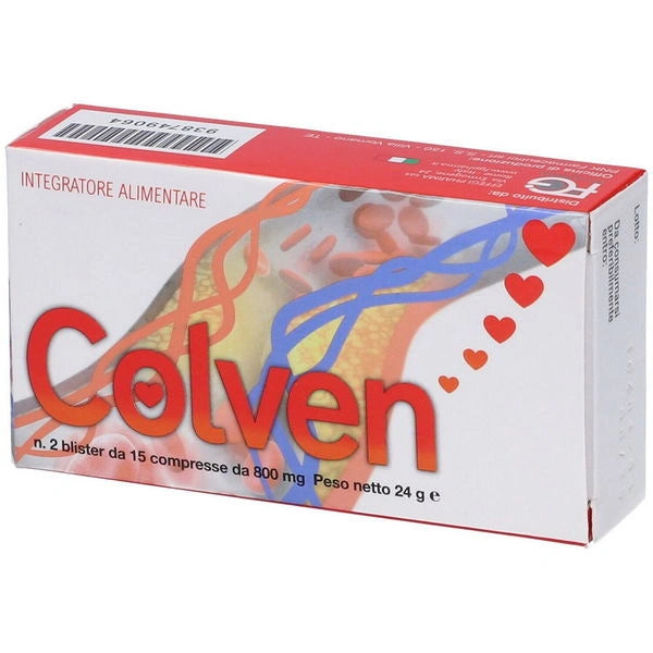 Colven Integratore con Riso Rosso Fermentato, Berberina, Picnogenolo e Centella 30 Compresse