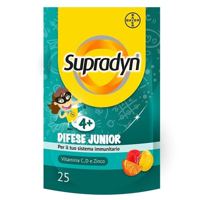 Supradyn Difese Junior Integratore Difese Immunitarie con Vitamina C D e Zinco 25 Caramelle Gommose-17