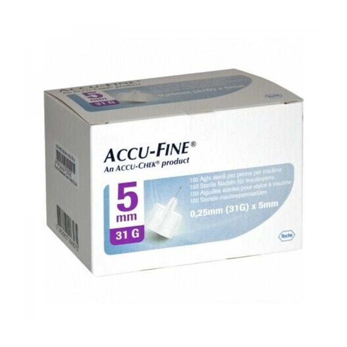 Accu-Fine Ago Penna Insulina Gauge 31 5mm 100 Pezzi-1