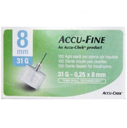 Accu Fine Aghi Sterili Per Penna Insulina G31 8mm 100 Pezzi-1