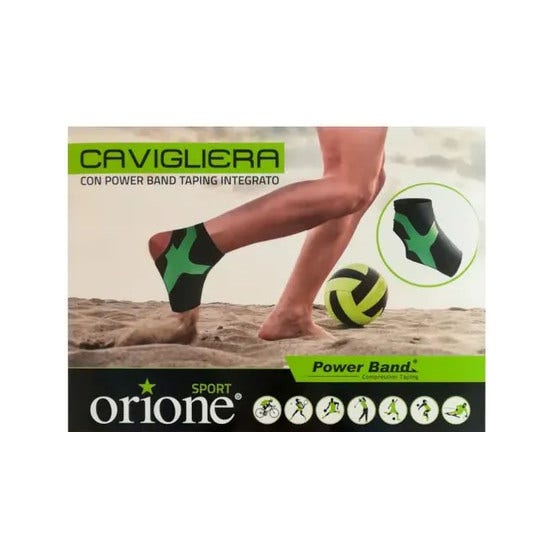 Orione Cavigliera Con Taping Integrato Power Band Nero Destro Taglia S 489-1