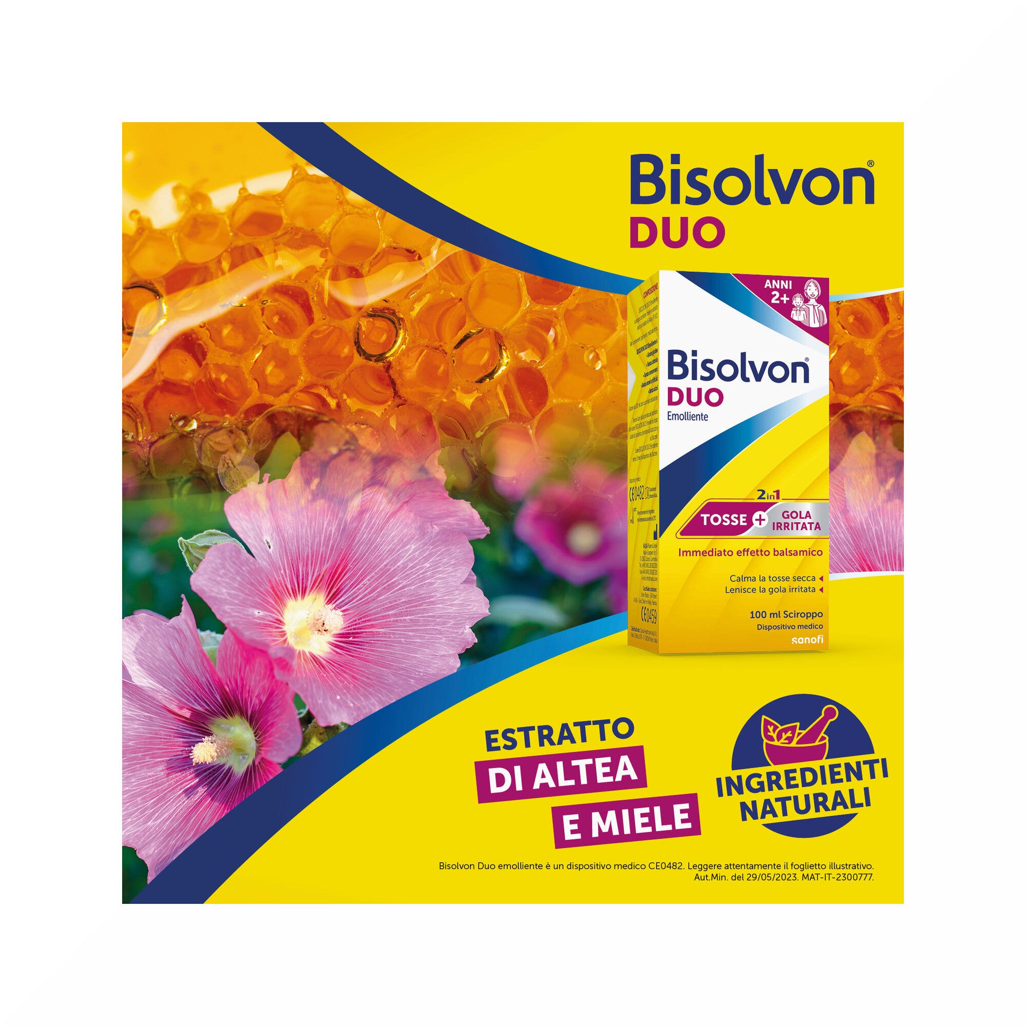 Bisolvon Duo Emolliente Sciroppo Contro Tosse e Gola Irritata Adulti, Bambini 100ml-19
