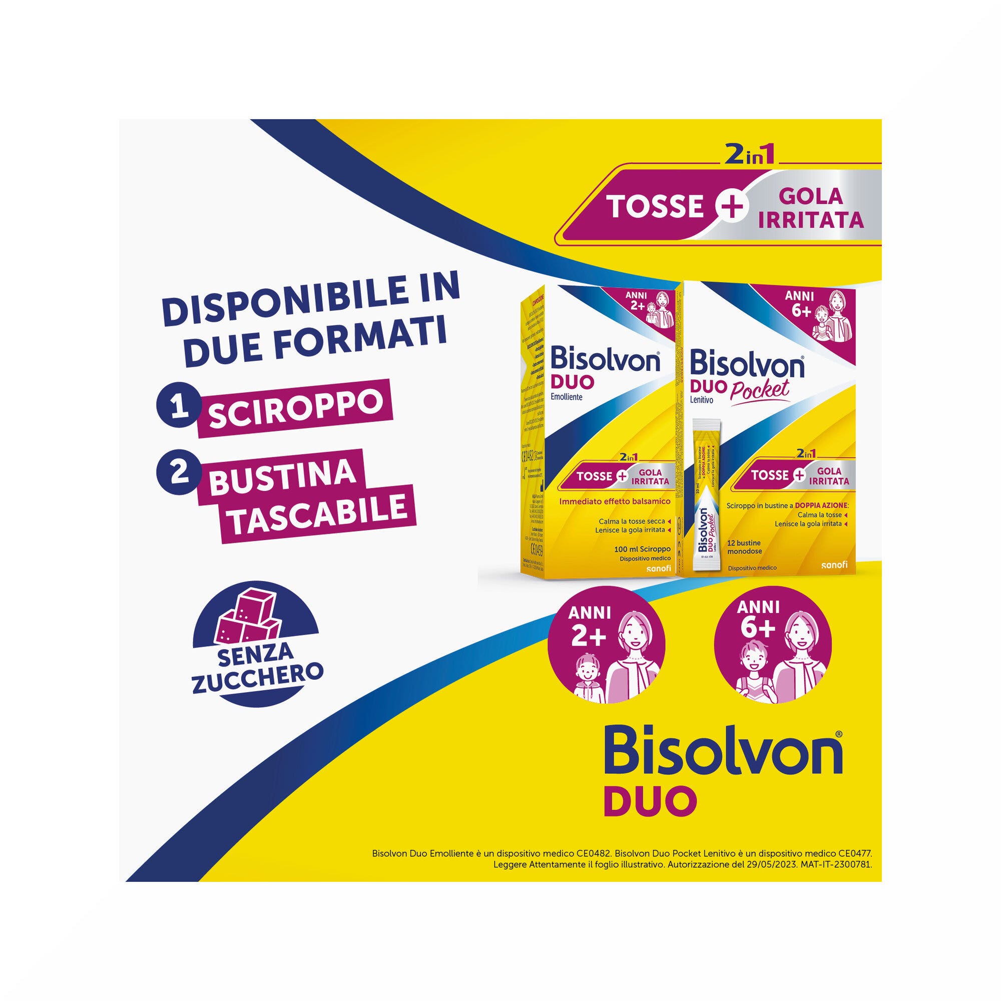 Bisolvon Duo Emolliente Sciroppo Contro Tosse e Gola Irritata Adulti, Bambini 100ml-21