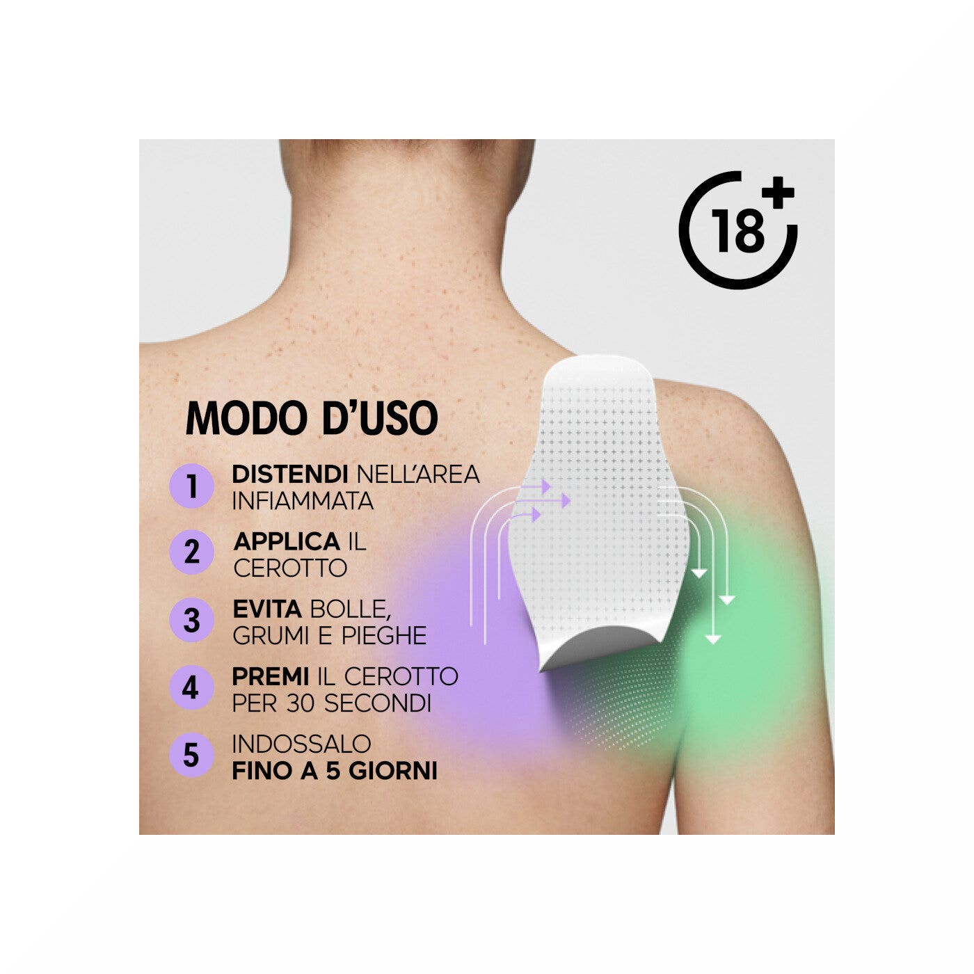 Initiv Cerotti Spalla Dolori Muscolari Da Lievi A Moderati Senza Medicinali 3 Pezzi-5