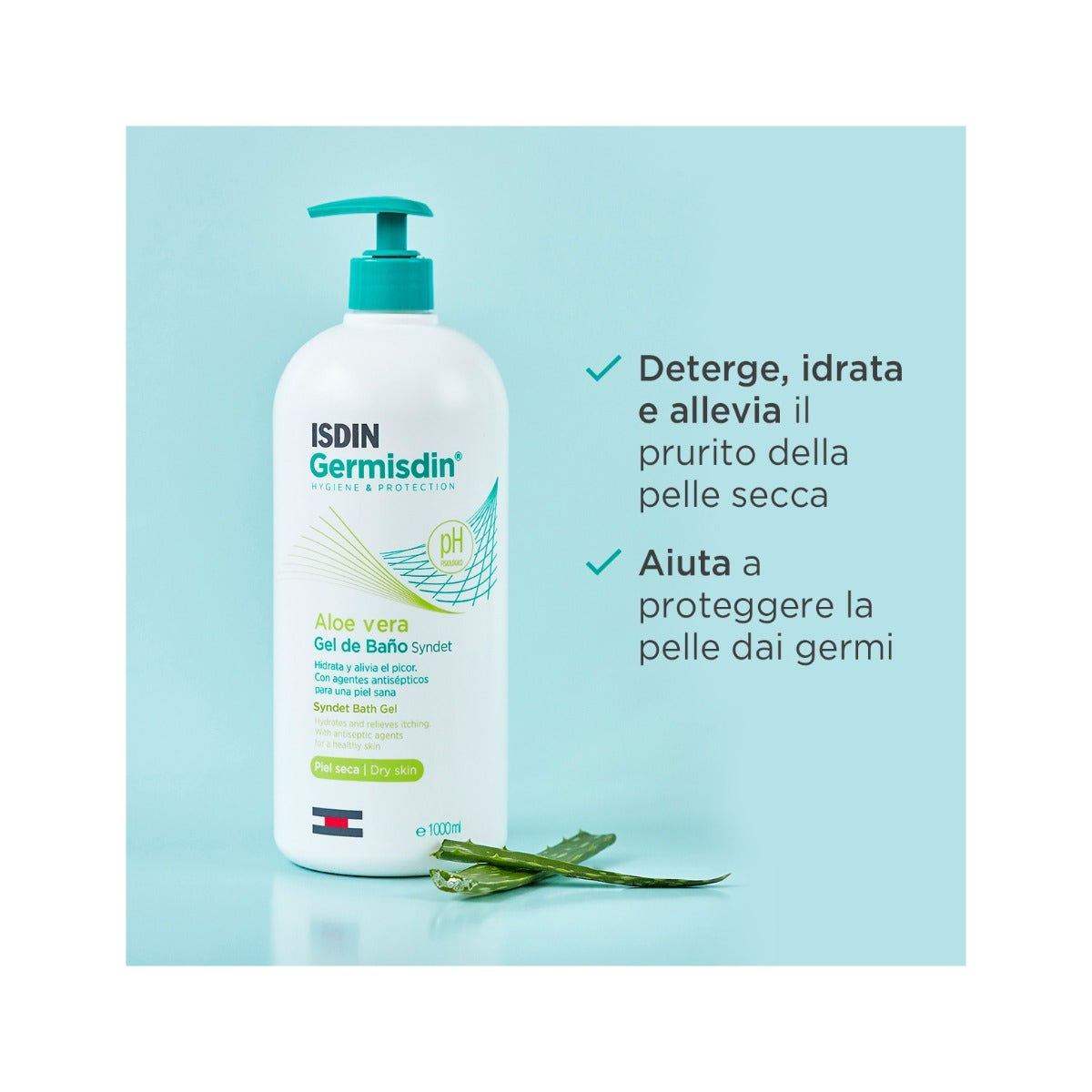 Isdin Germisdin Aloe Vera Igiene Corpo Quotidiana 1 Litro-3