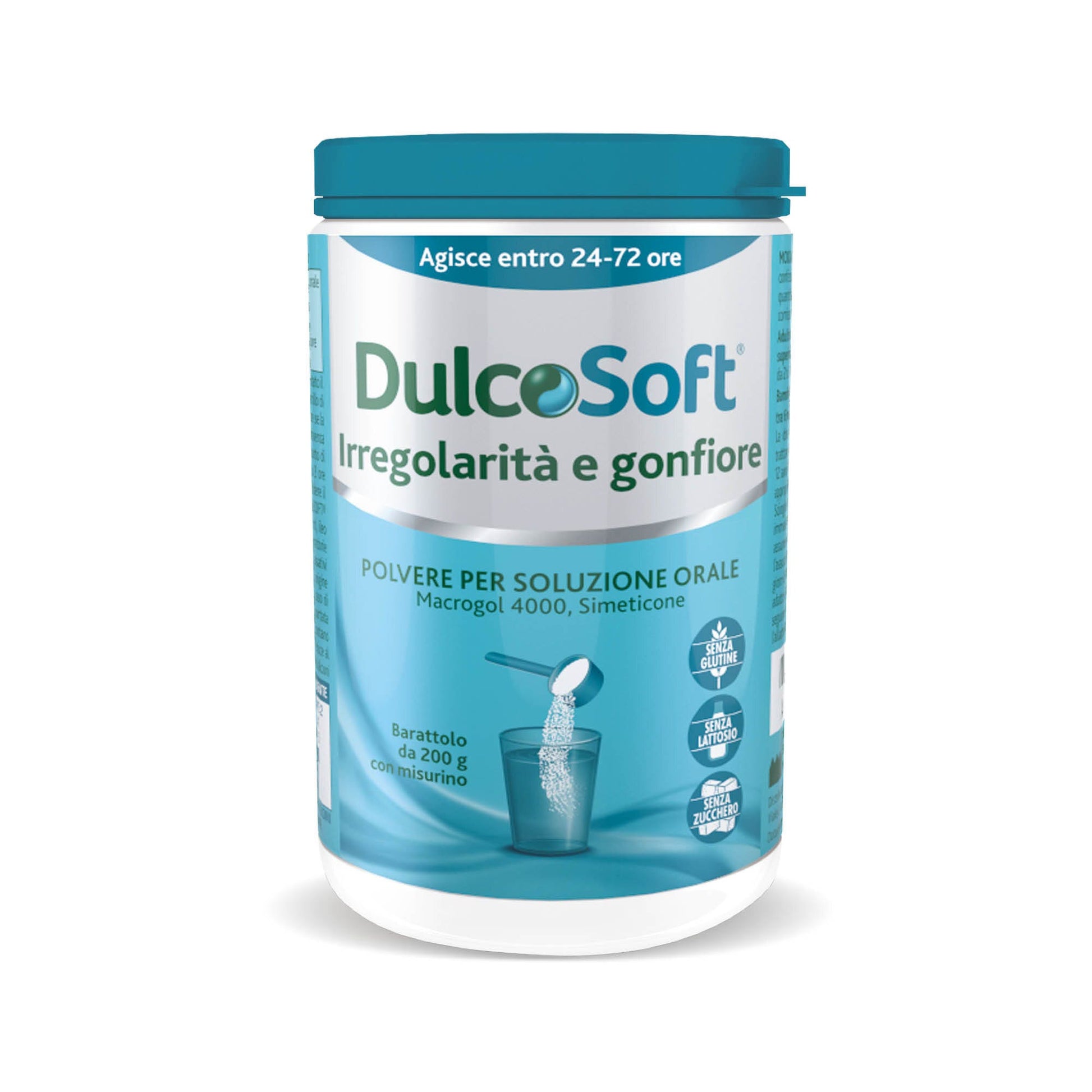 DulcoSoft Irregolarità e Gonfiore Lassativo Macrogol e Simeticone per Stitichezza e Pancia Gonfia 200g-1