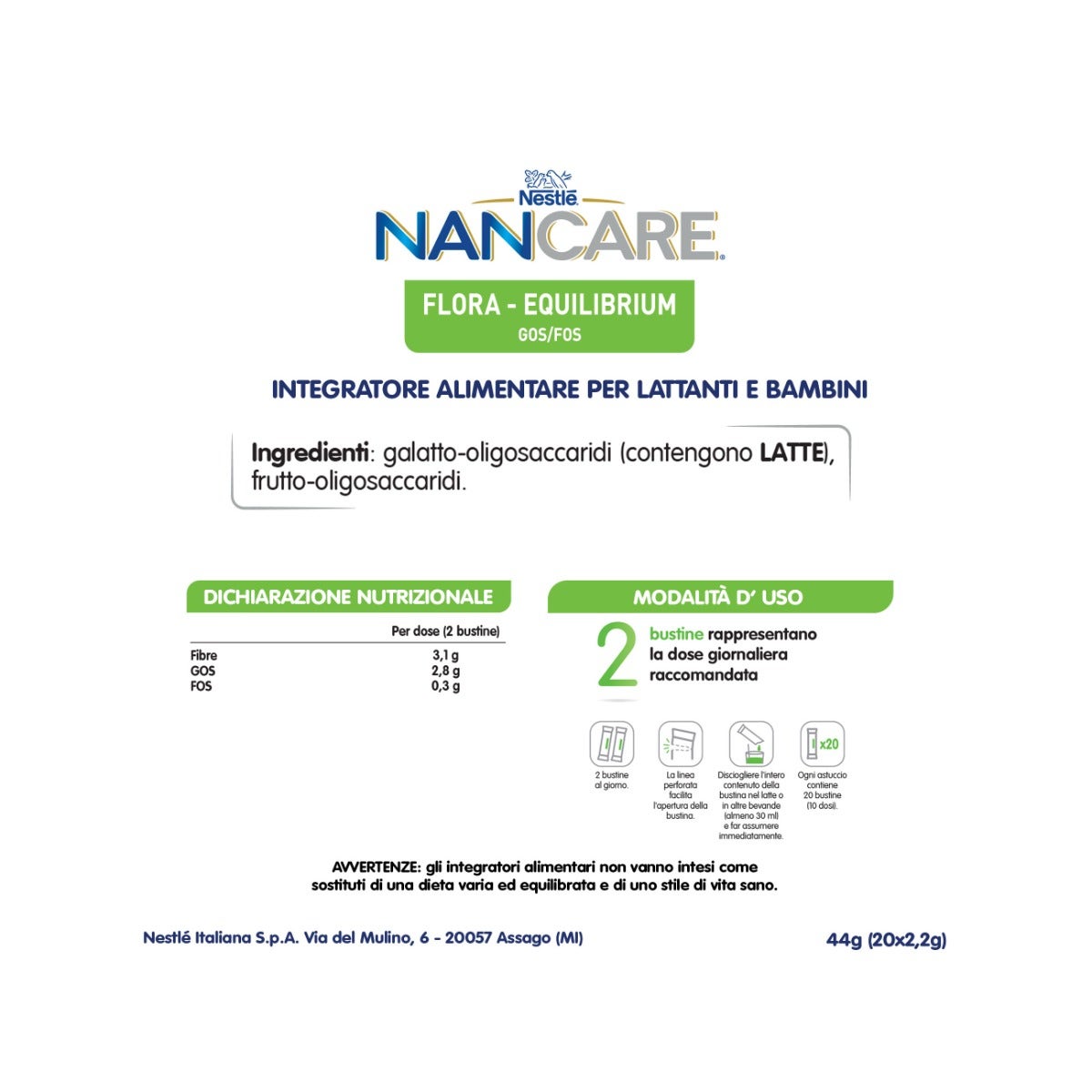 Nestlé Nancare Flora-equilibrium Integratore Per Lattanti E Bambini ...