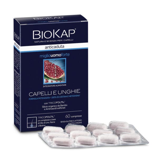 Biokap Anticaduta Miglio Uomo Forte Con Tricofoltil 60 Compresse-1
