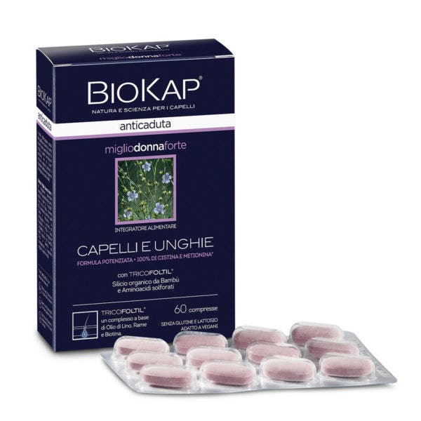 Biokap Anticaduta Miglio Donna Forte Con Tricofoltil 60 Compresse-1