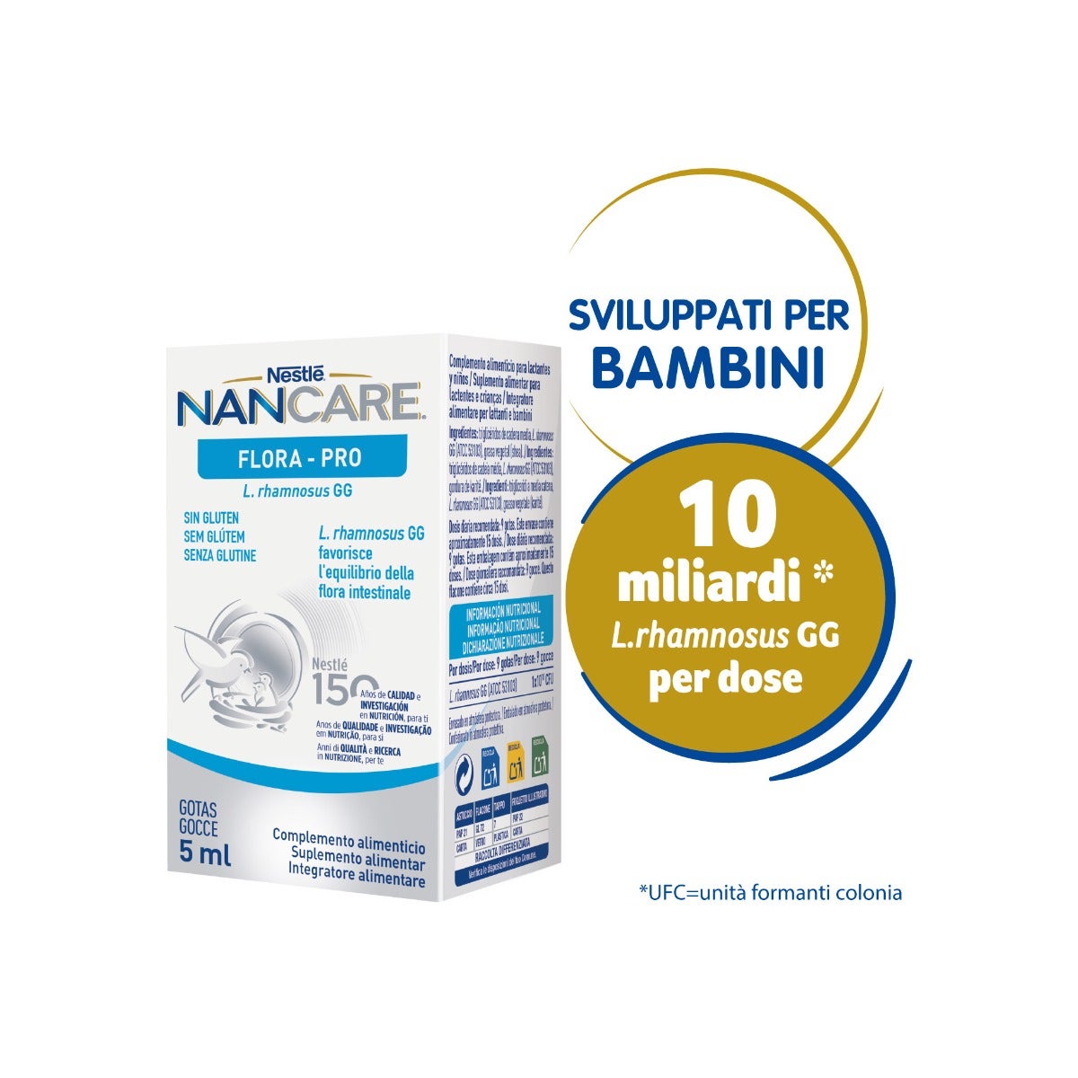 Nestlé Nancare Flora-pro Integratore Pediatrico Per Lattanti E Bambini Dalla Nascita Flacone 5ml-6