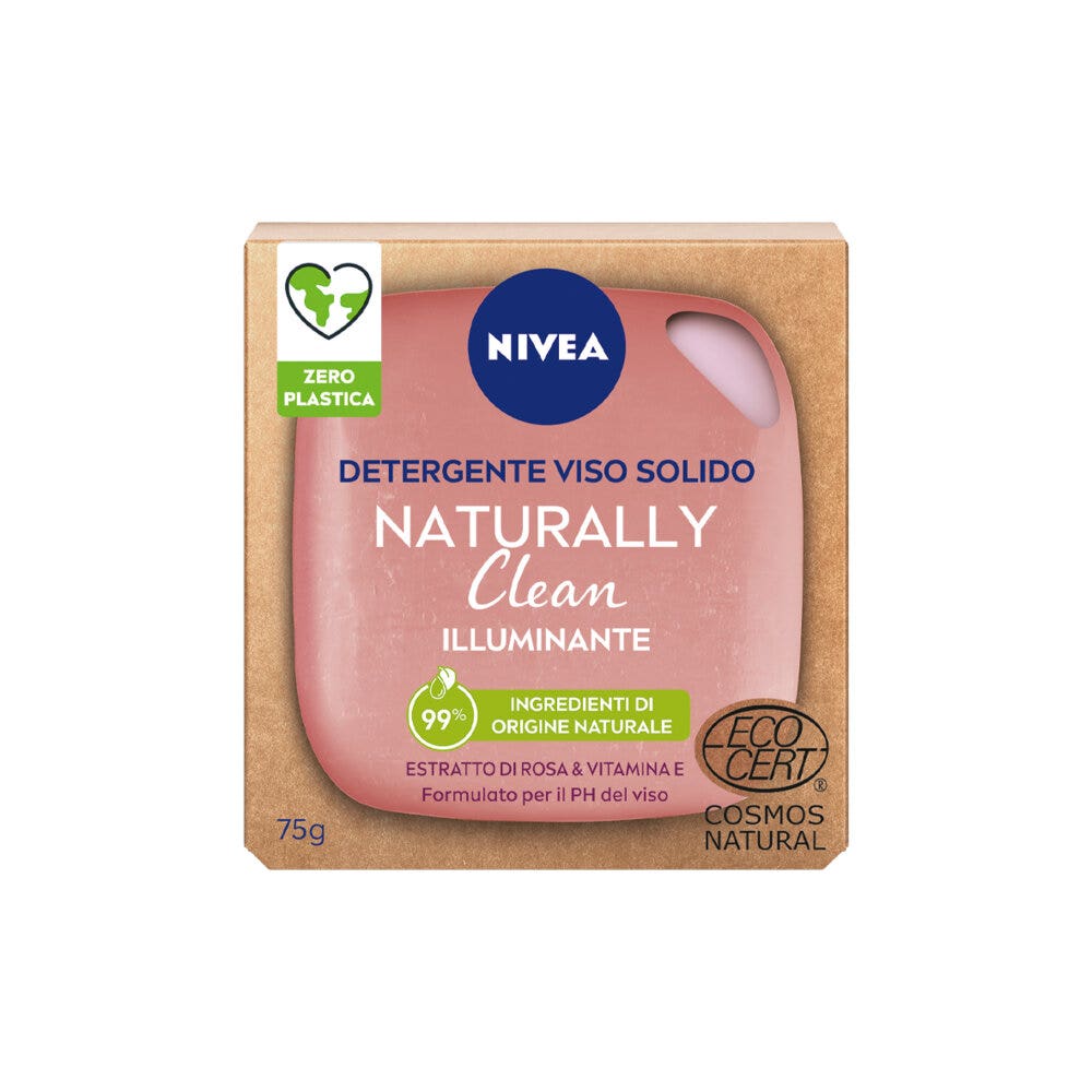 Nivea Naturally Clean Detergente Viso Solido Illuminante Detergente Viso Solido 75g-2