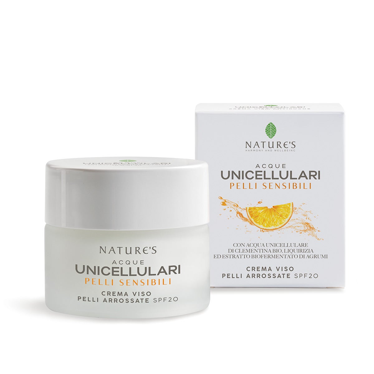 Nature's Acque Unicellellulari Crema Viso Pelli Arrossati SPF20 50ml-2