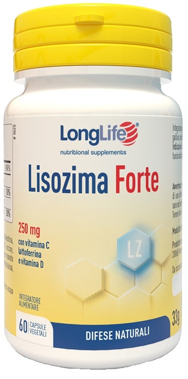 Longlife Lisozima Forte 60 Capsule Vegetali da 600 mg-0