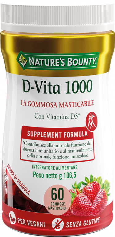 Nature's Bounty D-Vita 1000 60 Gommose Masticabili-1