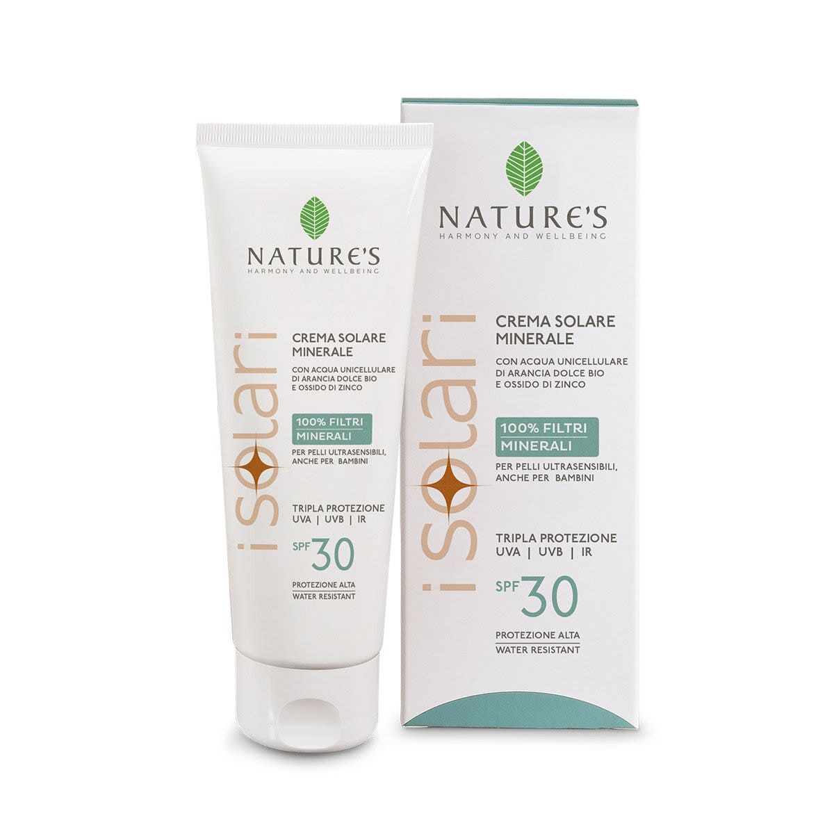 Nature's Solari Crema Solare Minerale Viso E Corpo SPF 30 100ml-2