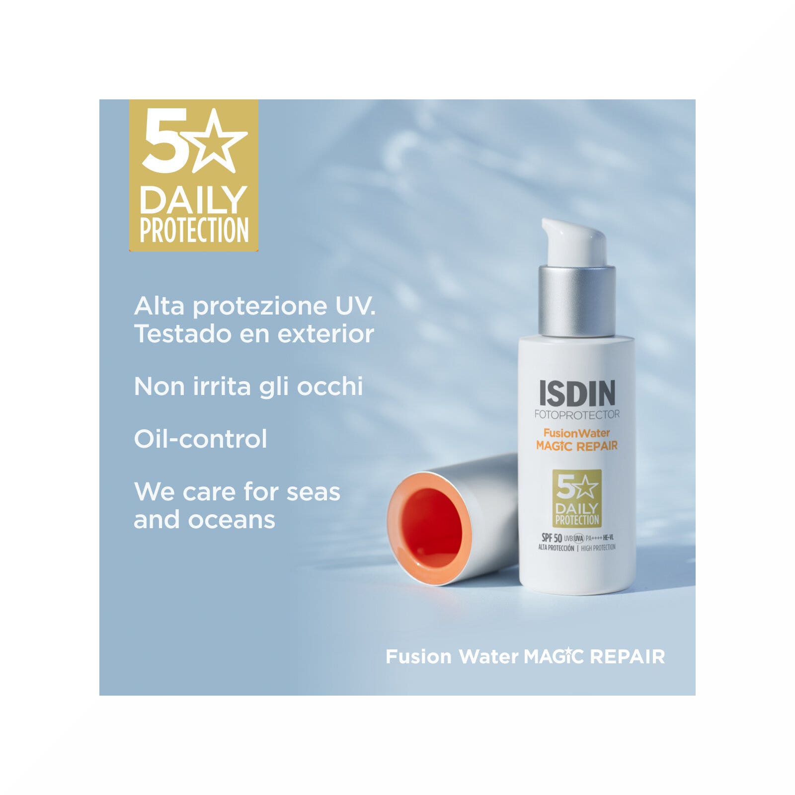 Isdin Fotoprotector Fusion Water Magic Repair 50ml SPF50-3