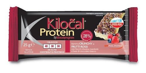 Kilocal Protein Barretta Crunchy Gusto Frutti Rossi 25g-1