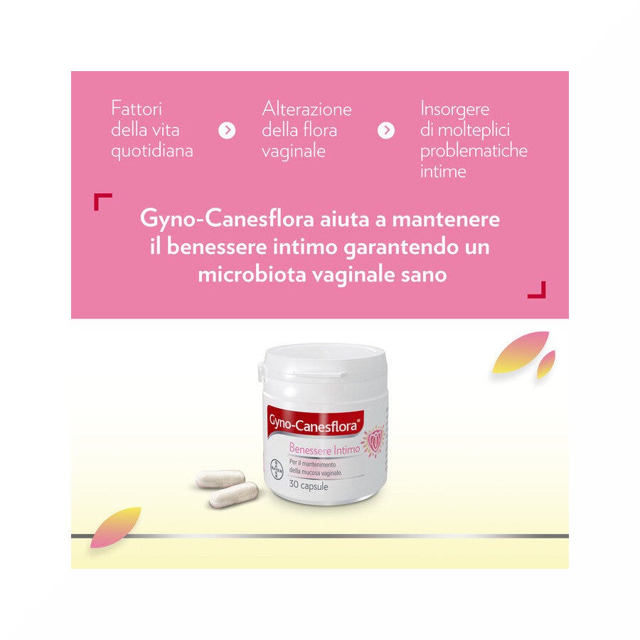 Gyno Canesflora probiotico con vitamina B2 per benessere Intimo e Flora Vaginale Equilibrata 30 cps-3