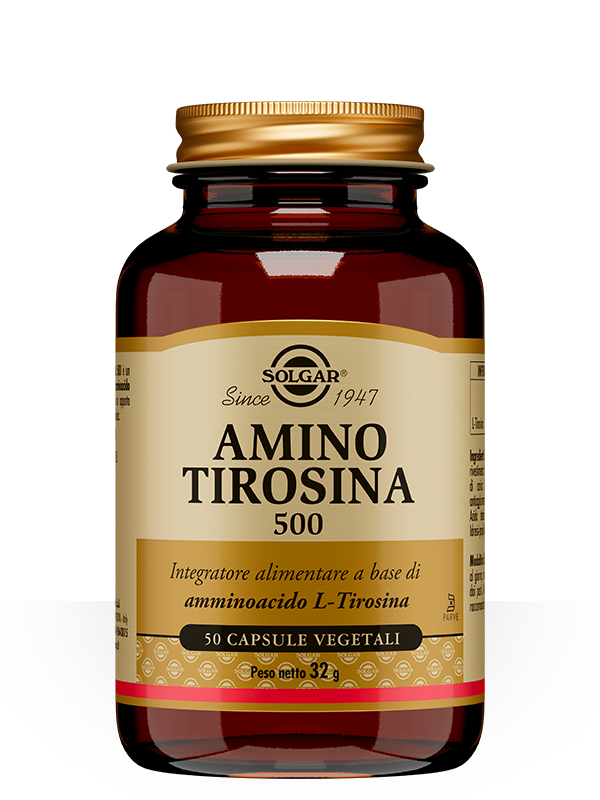 Solgar Amino Tirosina 500 50 Capsule Vegetali-1