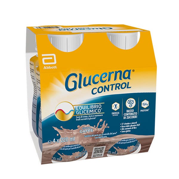 Glucerna Control Equilibrio Glicemico Pasto Sostitutivo Controllo Del Peso Drink Gusto Caffè 4x220ml-1