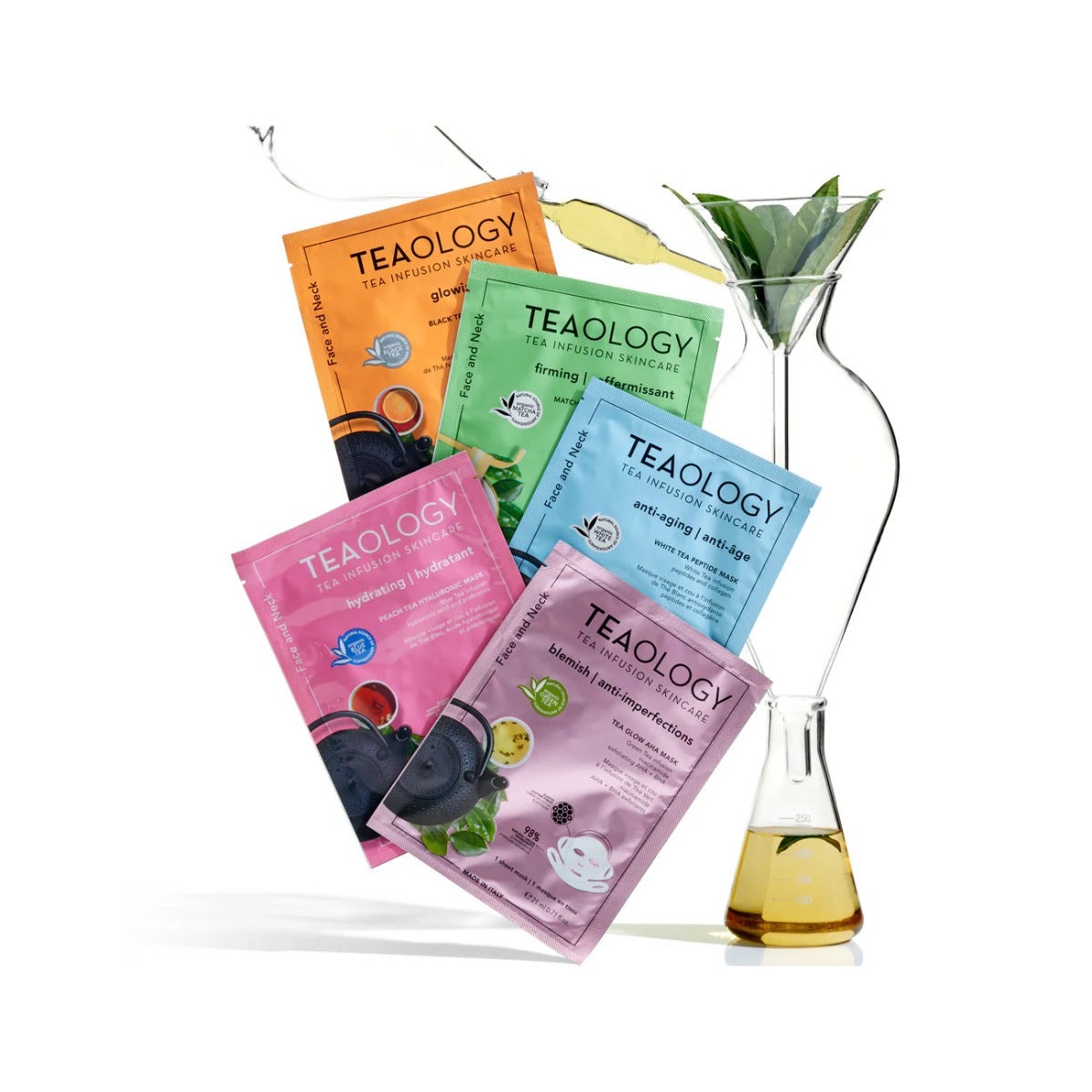 Teaology Tea Glow AHA Mask Maschera Anti-Imperfezioni Viso/Collo Con AHA 21ml-2