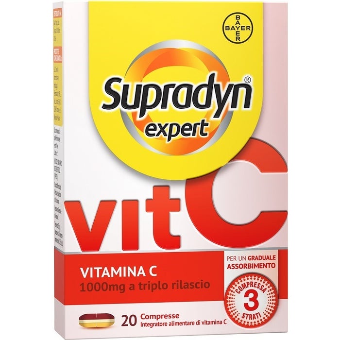 Supradyn Expert Vitamina C 1000mg Integratore Sistema Immunitario 20 Compresse Assorbimento Graduale