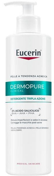 Eucerin Dermopure Clinical Gel Detergente Tripla Azione 400ml-2