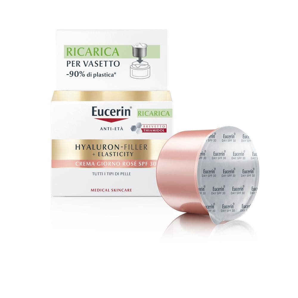 Eucerin Hyaluron-Filler + Elasticity Day Rosé SPF 30 Ricarica 50ml-1