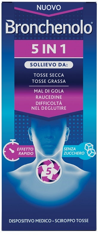 Bronchenolo 5 In 1 Sciroppo Tosse Senza Zucchero 120ml