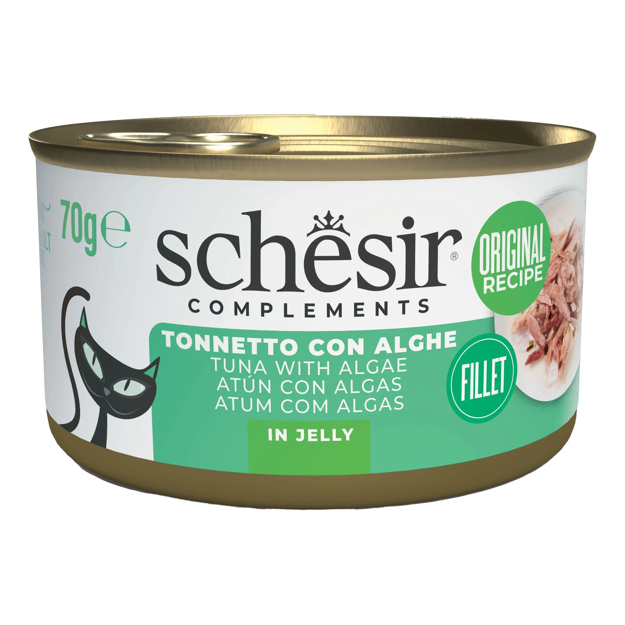 Schesir Tonnetto Con Alghe Cibo Umido Gatti Adulti 70g