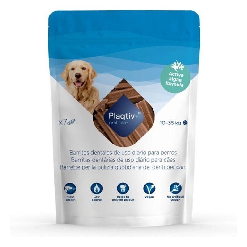 Plaqtiv+ Barrette per Pulizia Quotidiana dei Denti per Cani da 10 a 35 kg 7 Pezzi-2