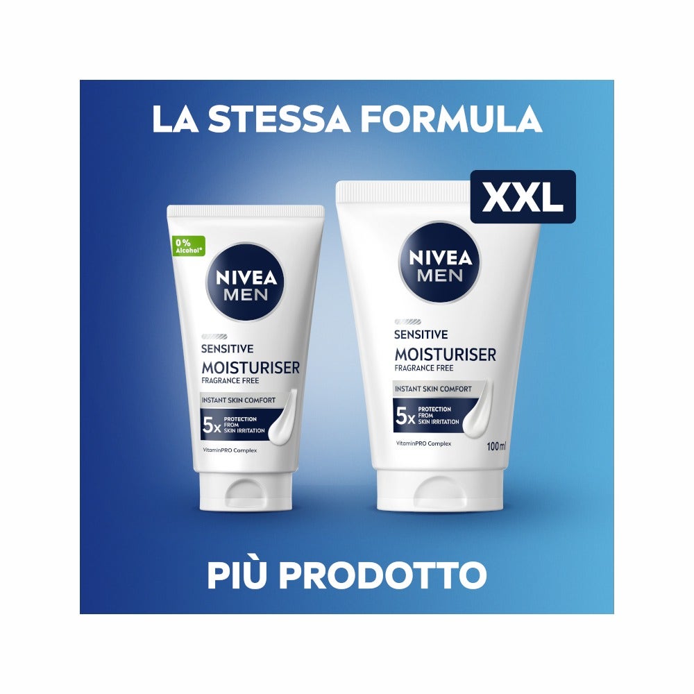 Nivea Men Sensitive Crema Idratante Uomo XXL 100ml-3