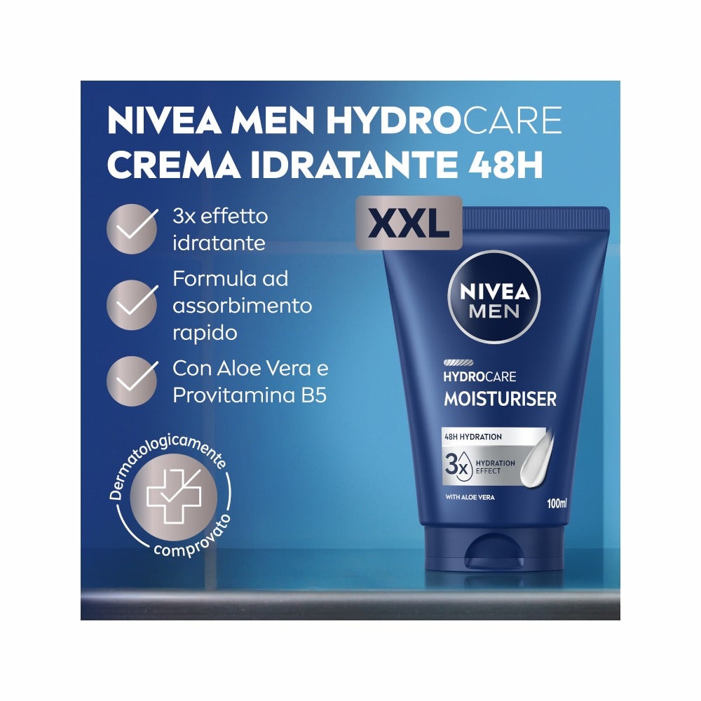 Nivea Men Hydrocare 48H Crema Idratante Uomo XXL 100ml-3