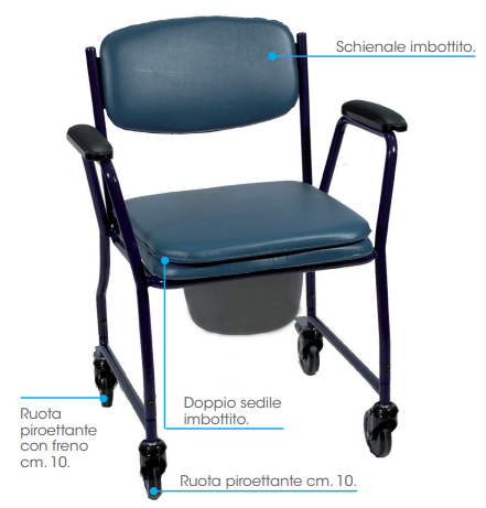 Termigea Sedia Comoda Wc Con Ruote SE5-2