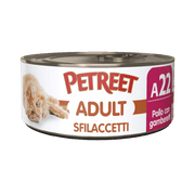 Petreet Adult Sfilaccetti Di Pollo Con Gamberetti Per Gatti Lattina 70g-1