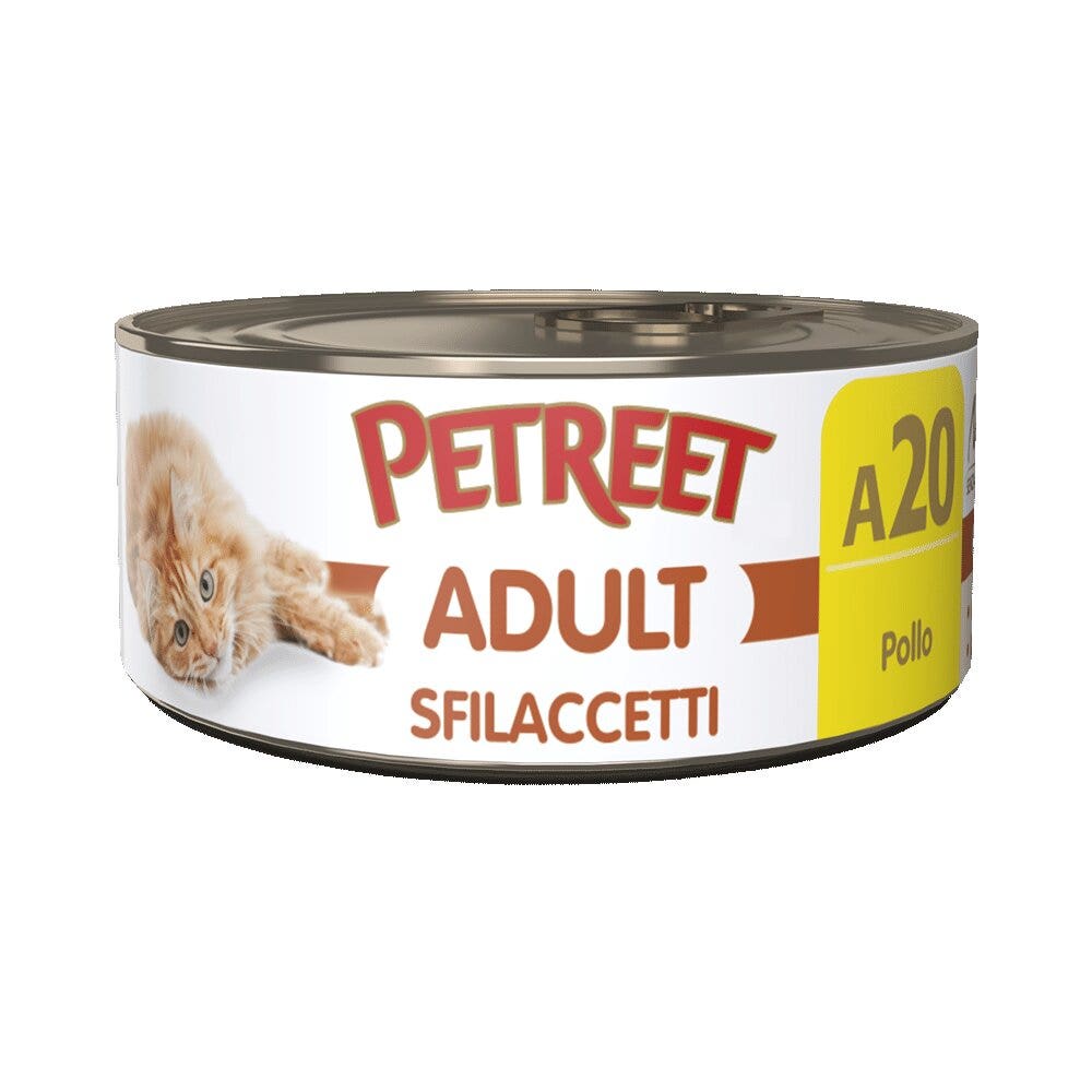 Petreet Adult Sfilaccetti Di Pollo Per Gatti Lattina 70g-2