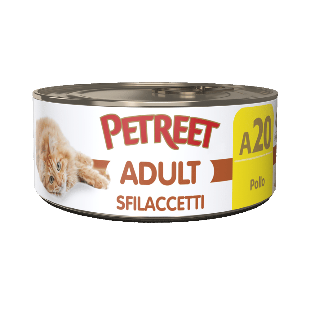 Petreet Adult Sfilaccetti Di Pollo Per Gatti Lattina 70g-1