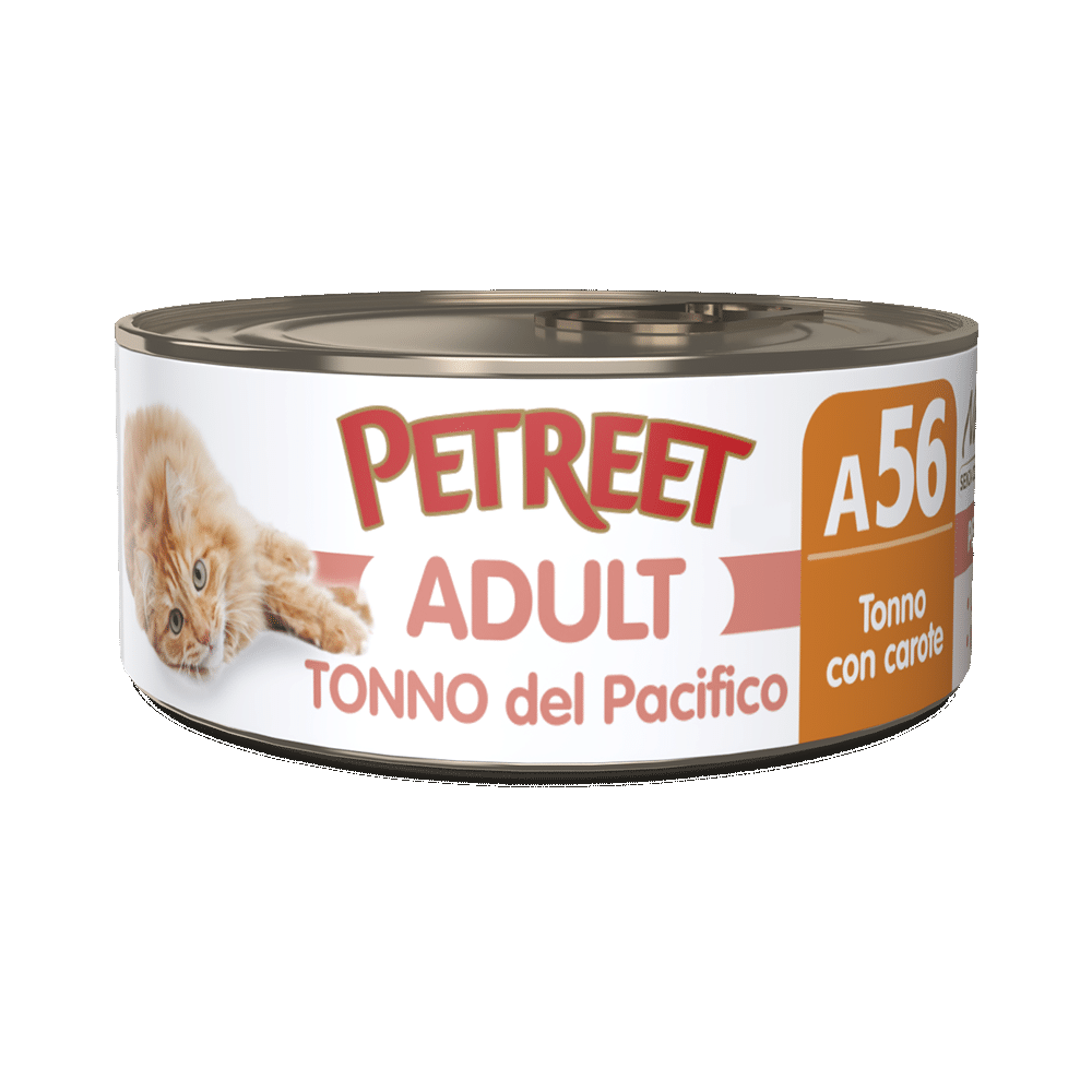 Petreet Adult Tonno Del Pacifico Con Carote Per Gatti Lattina 70g-1