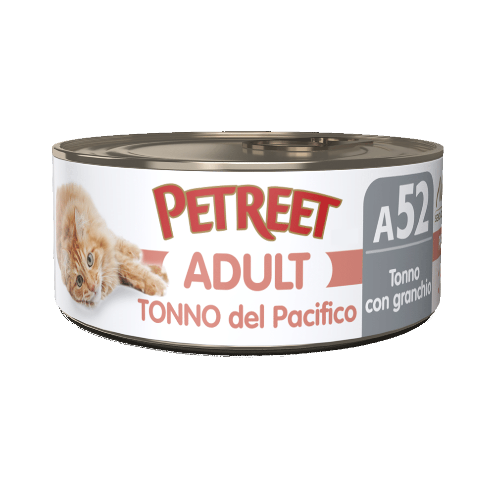 Petreet Adult Tonno Del Pacifico Con Granchio Per Gatti Lattina 70g-1