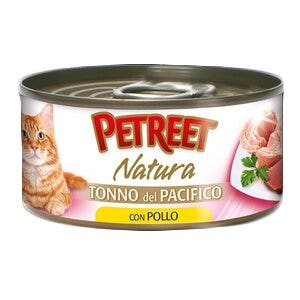 Petreet Natura Gatto Tonno del Pacifico con Pollo 140g-1