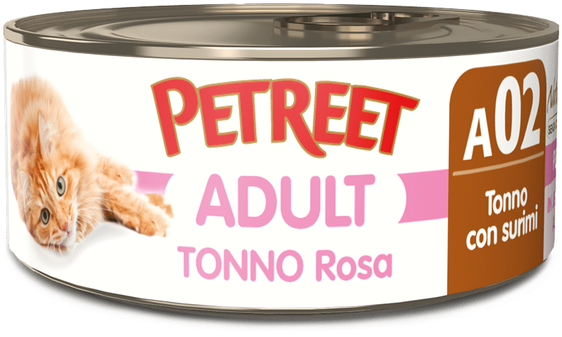 Petreet Tonno Rosa Con Surimi Cibo Umido Per Gatti Adulti Lattina 70g-2