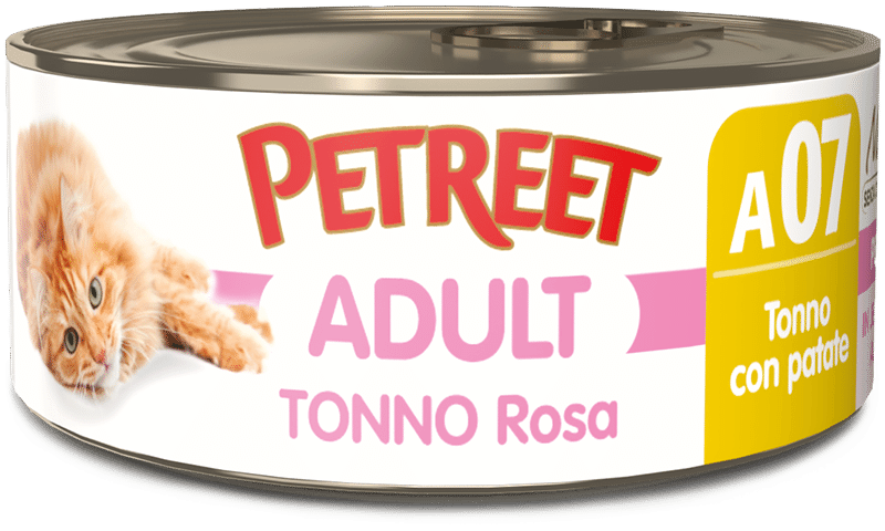 Petreet Tonno Rosa Con Patate Cibo Umido Per Gatti Adulti Lattina 70g-1