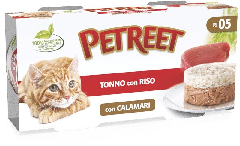 Petreet  Tonno Riso Con Calamari Cibo Umido Per Gatti Adulti 2 x170g-4
