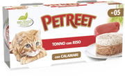 Petreet  Tonno Riso Con Calamari Cibo Umido Per Gatti Adulti 2 x170g-1