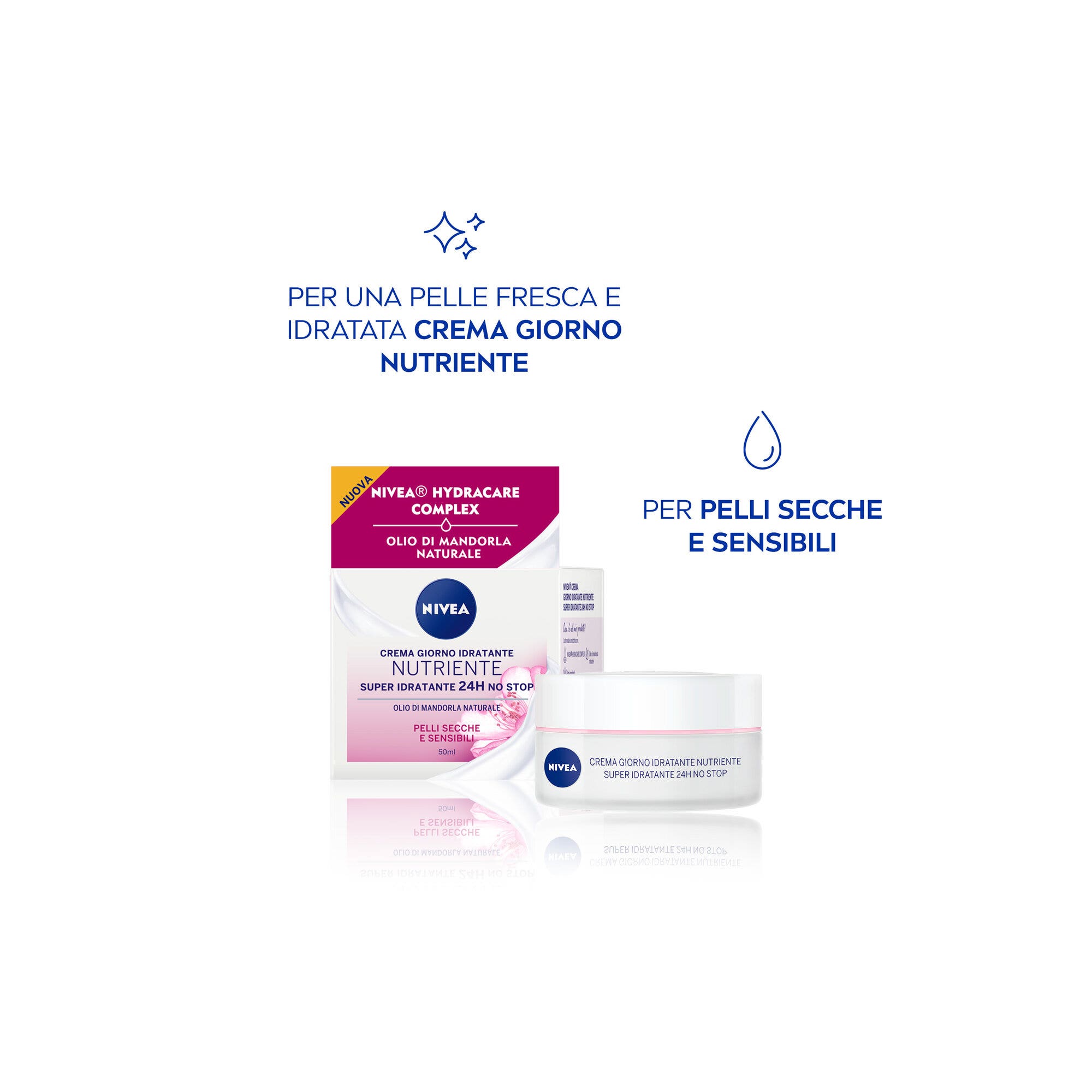 Nivea Crema Giorno Nutriente 24h Idratazione Spf15 50 ml Crema Viso Idratante Pelle Secca-5